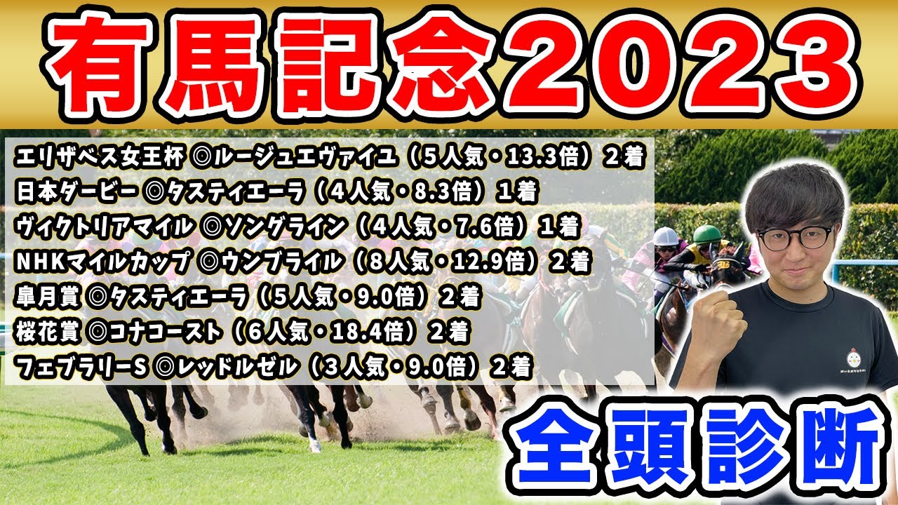 【有馬記念2023全頭診断】２週連続で最高評価２頭が馬券内！！昨年◎６人気穴馬で帯を獲得した男が全頭徹底解説！！