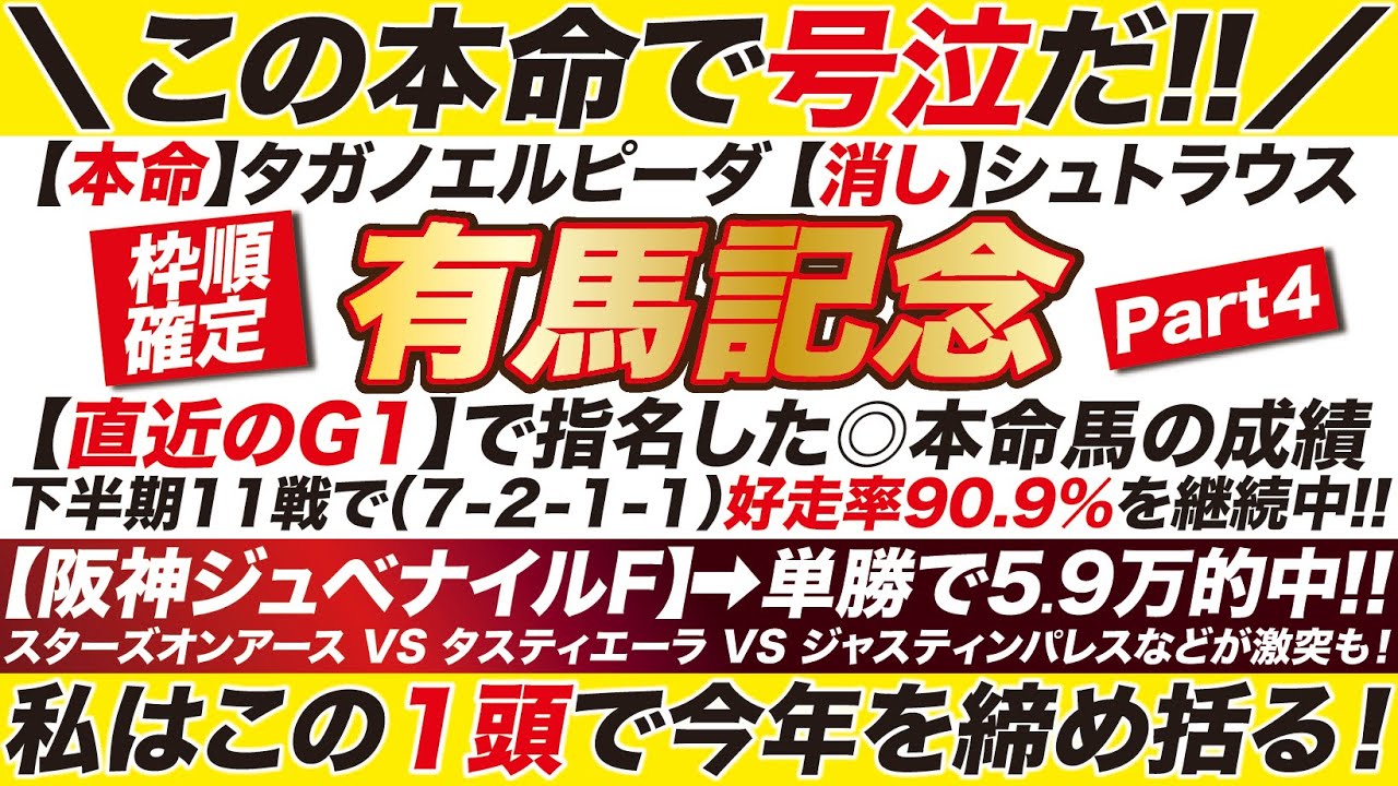 有馬記念 2023【予想】いざ、感動のフィナーレへ！スターズオンアース VS タスティエーラ VS ジャスティンパレスなどが激突も！私はこの１頭で今年を締め括る！