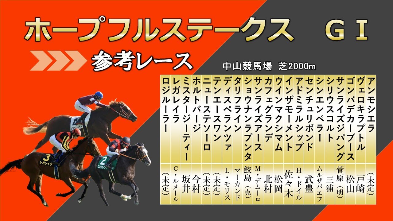 ホープフルステークス    参考レースをお楽しみ下さい♪