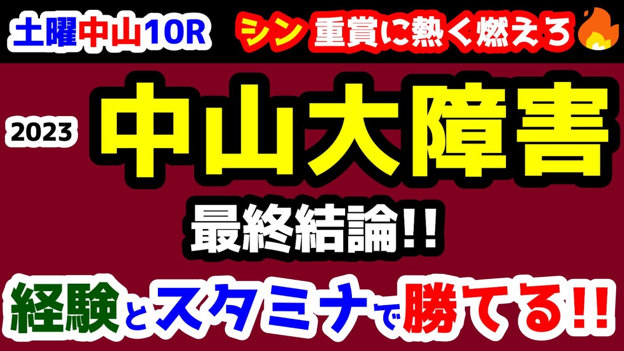 【最終結論🔥】経験とスタミナで勝てる😤【2023 中山大障害 JGⅠ】