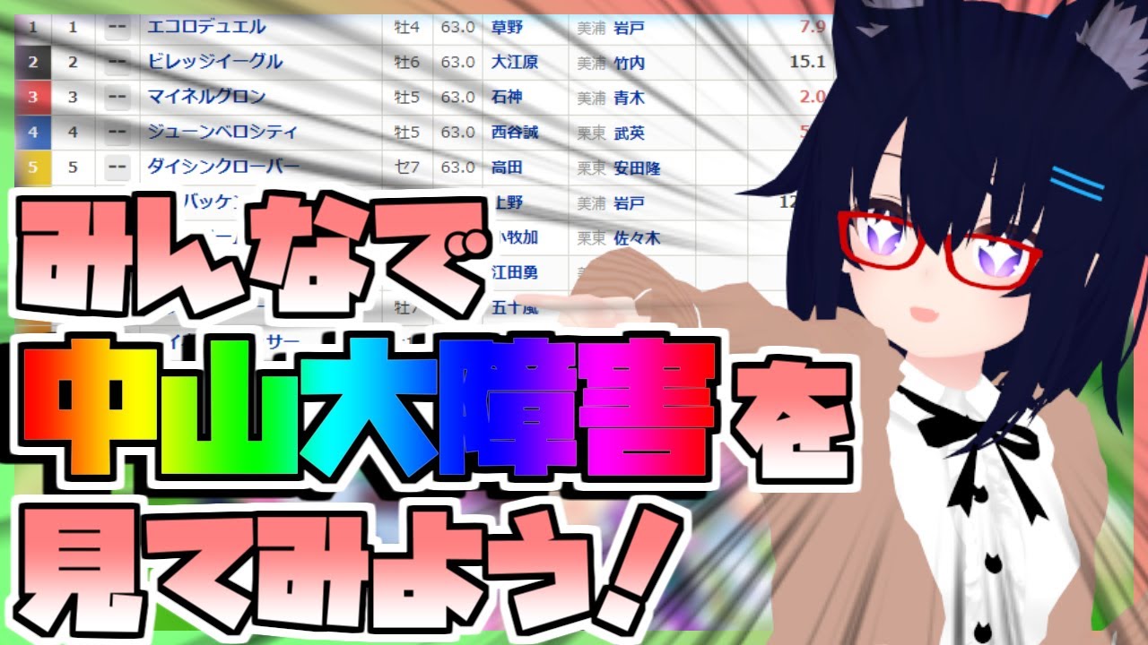 【競馬】ウマ娘から競馬を知った初心者も寄っといで！~みんなで競馬を見てみよう:2023中山大障害編~