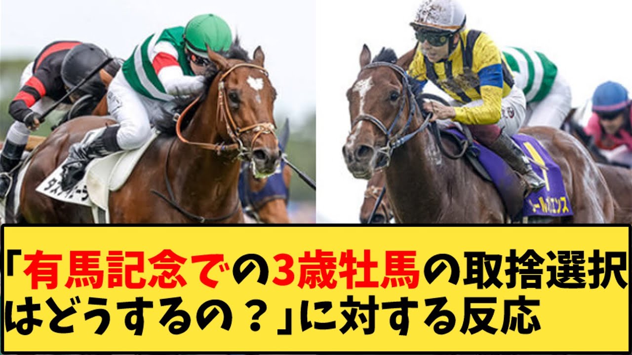【競馬】「有馬記念での3歳牡馬の取捨選択はどうするの？」に対する反応【反応集】