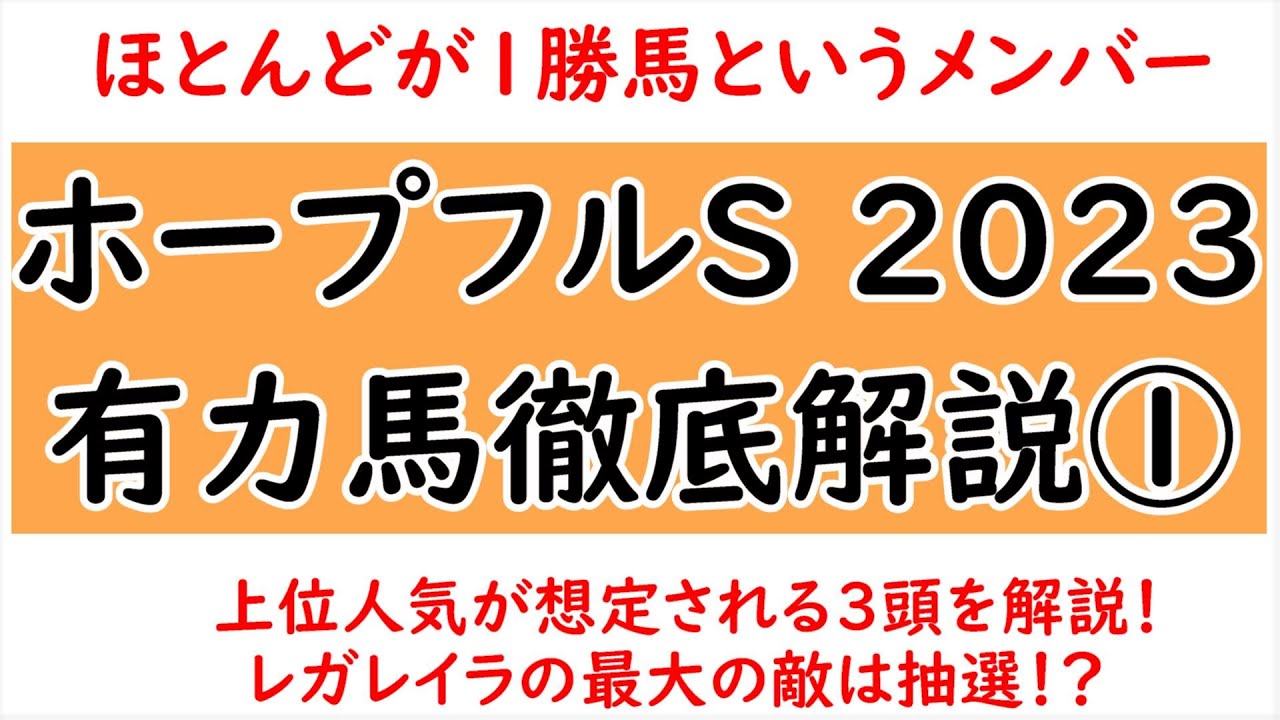 ホープフルS2023有力馬徹底解説①！レガレイラの最大の敵は抽選！？【ホープフルステークス2023】