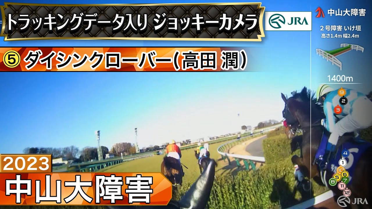 【ジョッキーカメラ】ダイシンクローバー騎乗の高田潤騎手ジョッキーカメラ映像｜2023年中山大障害｜JRA公式