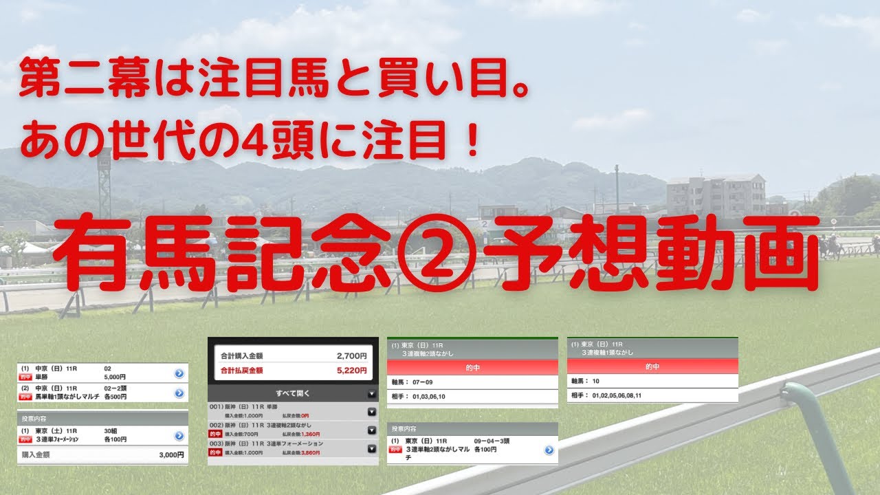 G1予想動画（有馬記念②）