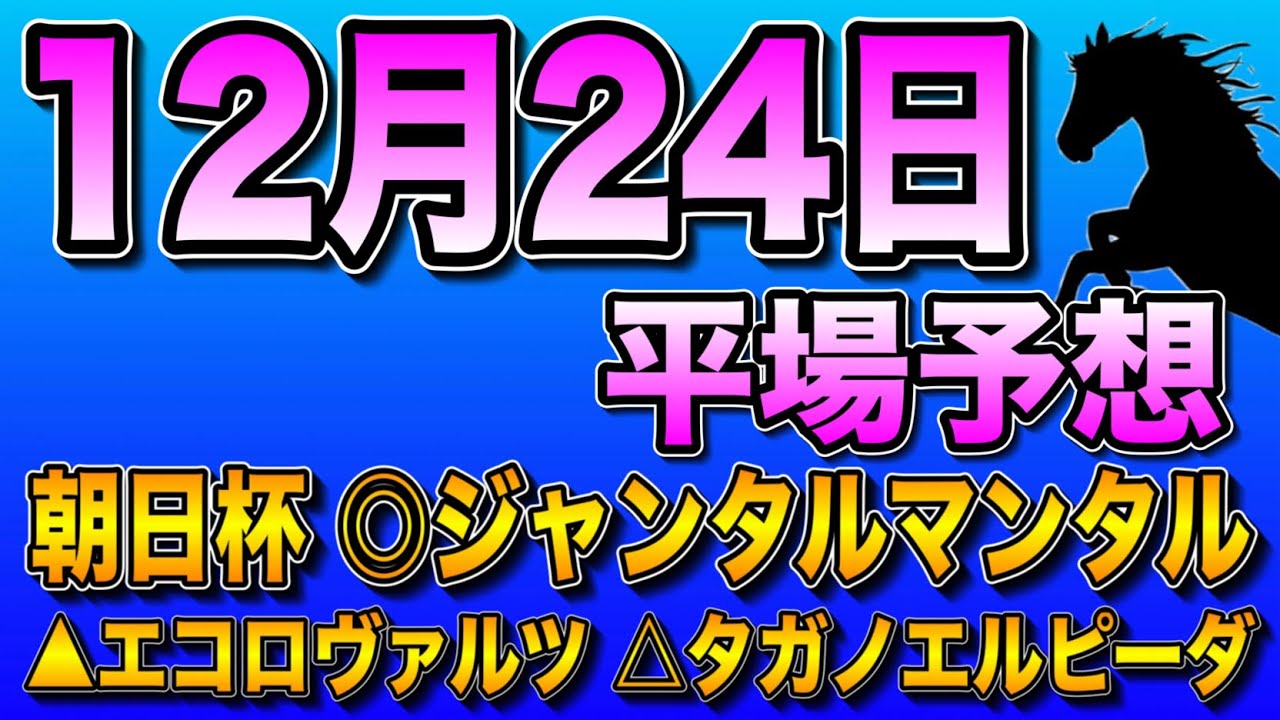 【12月24日平場予想】2/3レースで穴狙い🔥