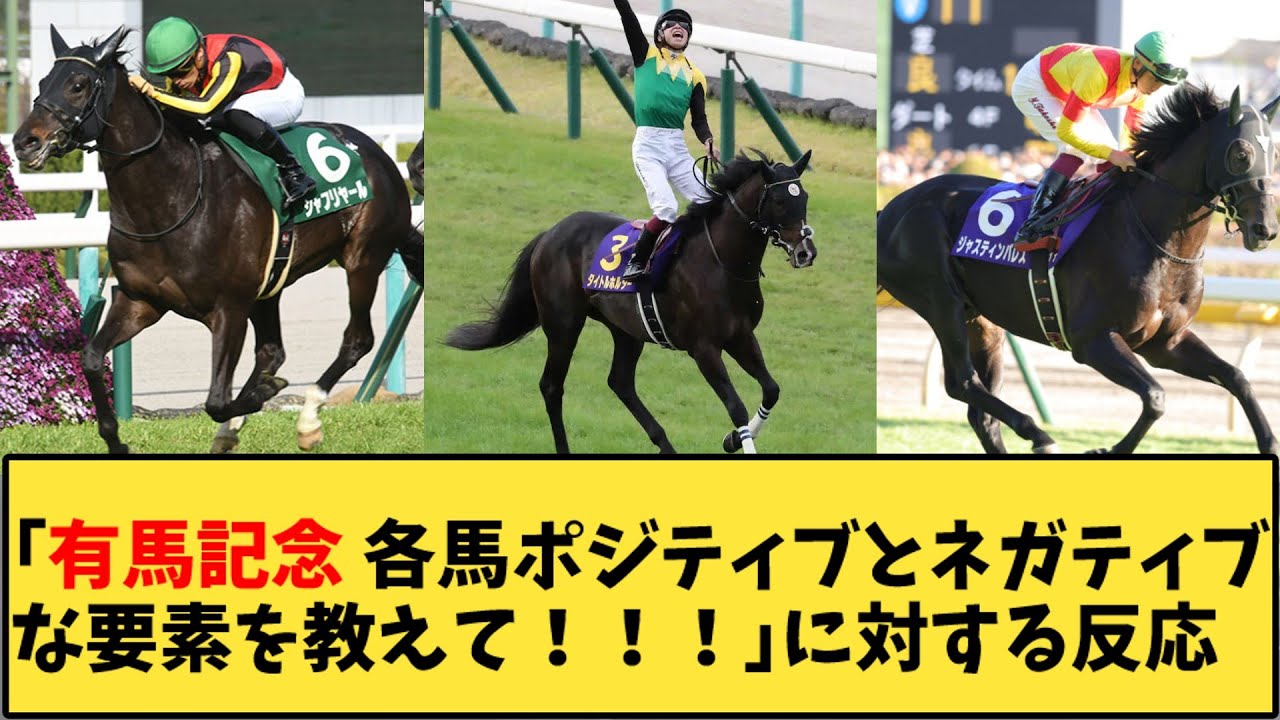 【競馬】「有馬記念 各馬ポジティブとネガティブな要素を教えて！！！」に対する反応【反応集】