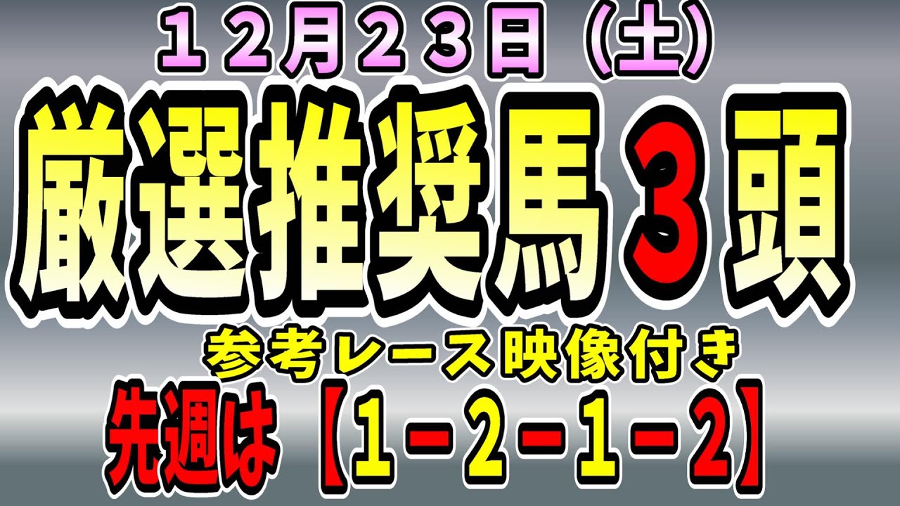 【有馬記念】【中山大障害】【G1】【Ｇ１】【予想】　中央競馬　１２月２３日の推奨馬です