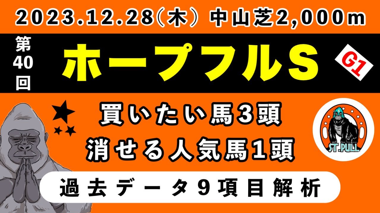 【ホープフルステークス2023】過去データ9項目解析!!買いたい馬3頭と消せる人気馬1頭について(競馬予想)
