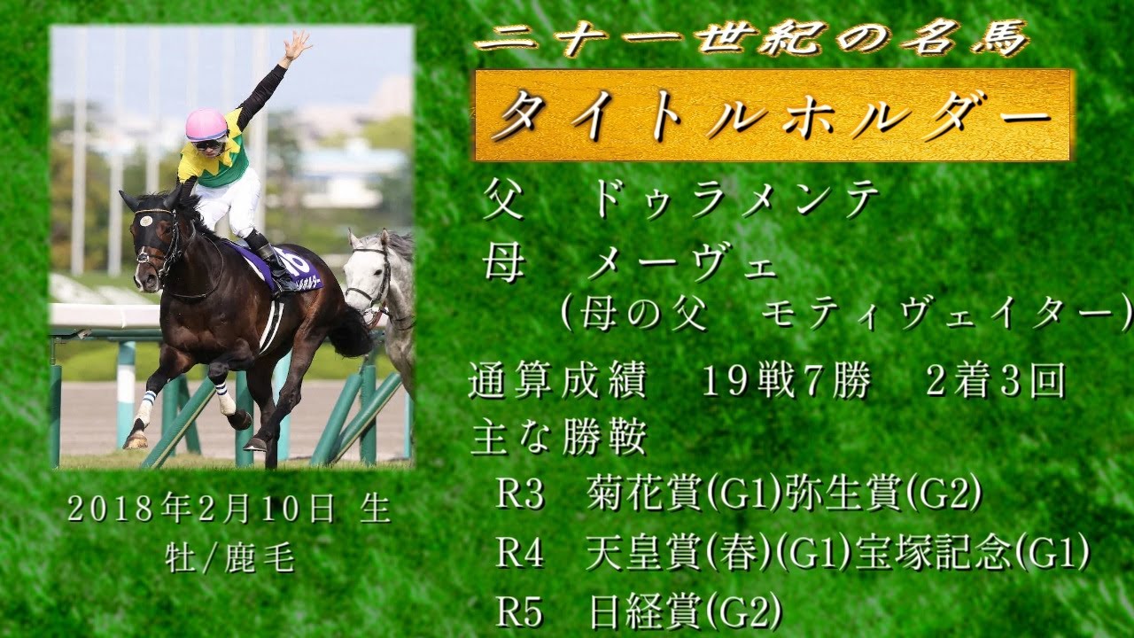 21世紀の名馬　タイトルホルダー