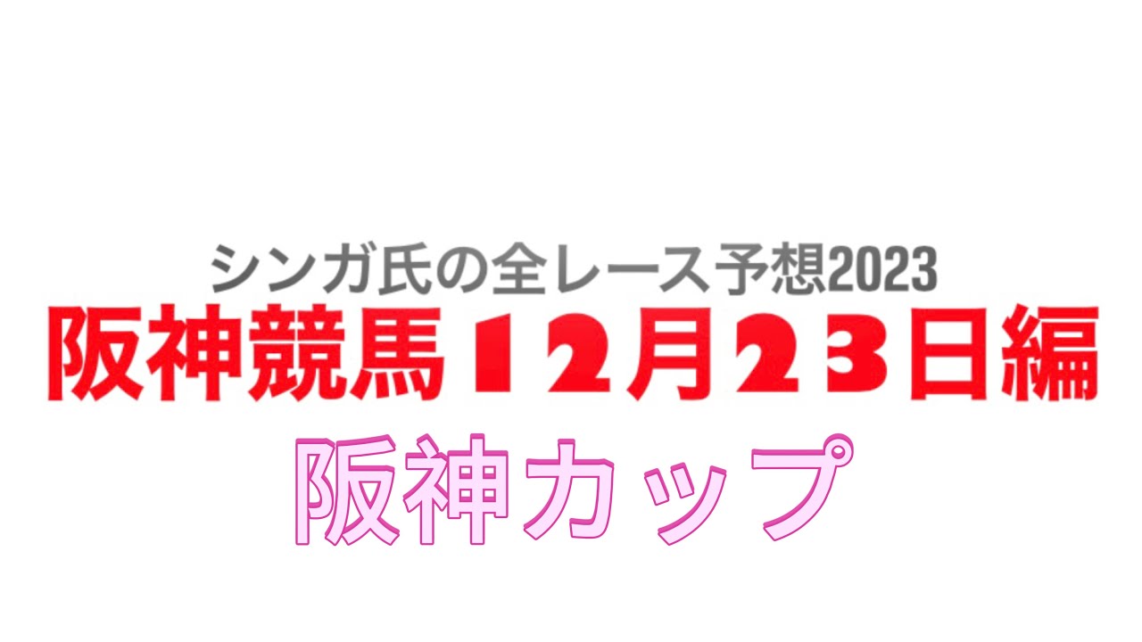 12月23日阪神競馬【全レース予想】2023阪神カップ