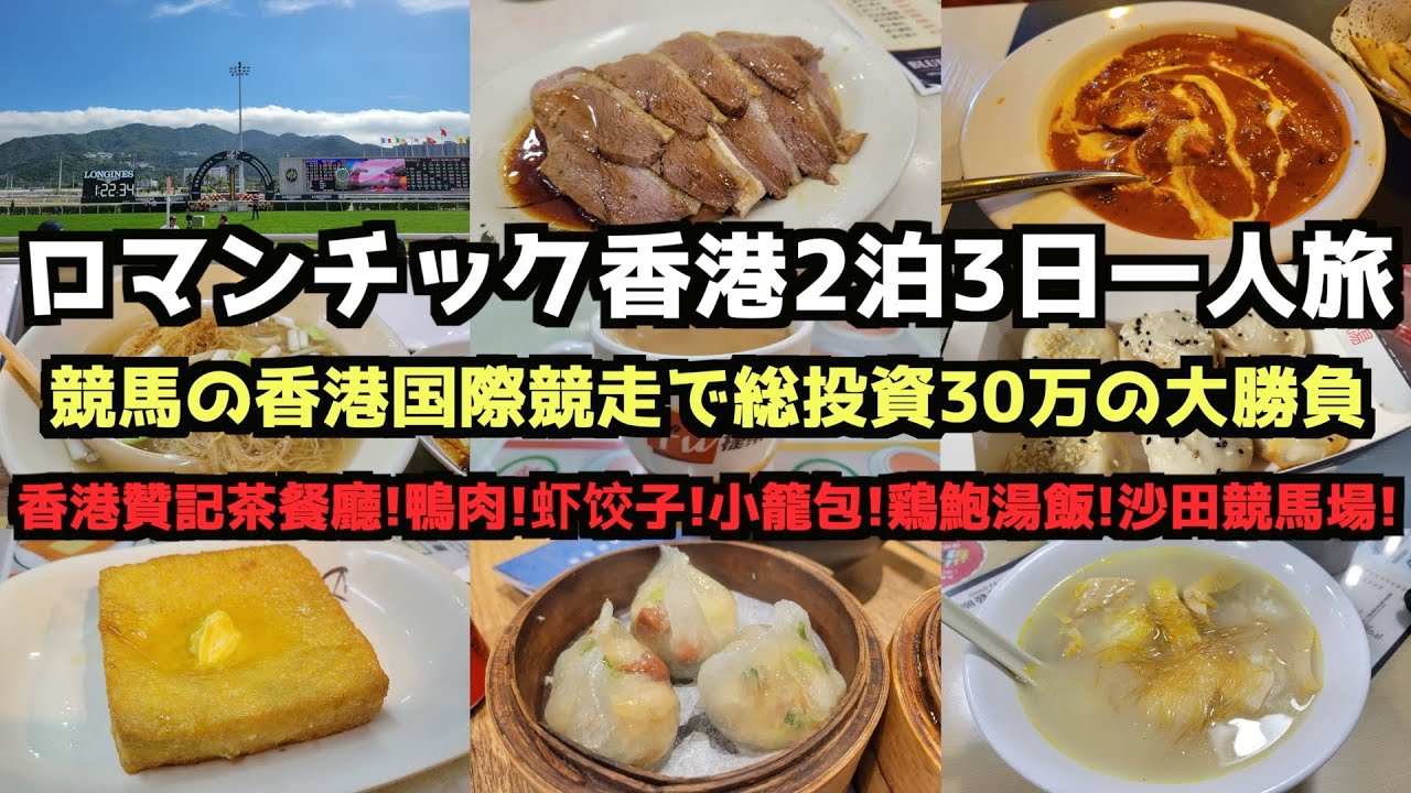 【香港旅行】ロマンチック香港2泊3日一人旅　#香港 #香港国際競走 #香港カップ #香港旅行 #シャティン競馬場 #沙田競馬場