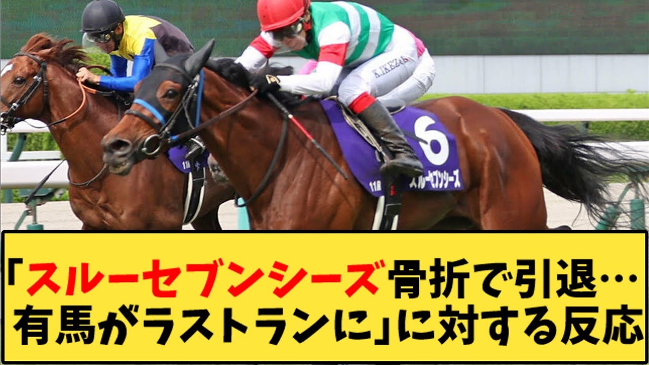 【競馬】「スルーセブンシーズ骨折で引退…有馬記念がラストランに」に対する反応【反応集】