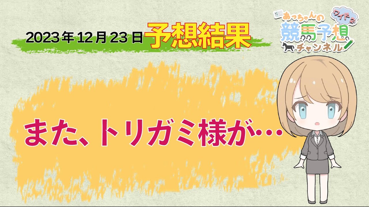 【JRA】12月23日中央競馬　中山・阪神　予想結果の的中率・回収率