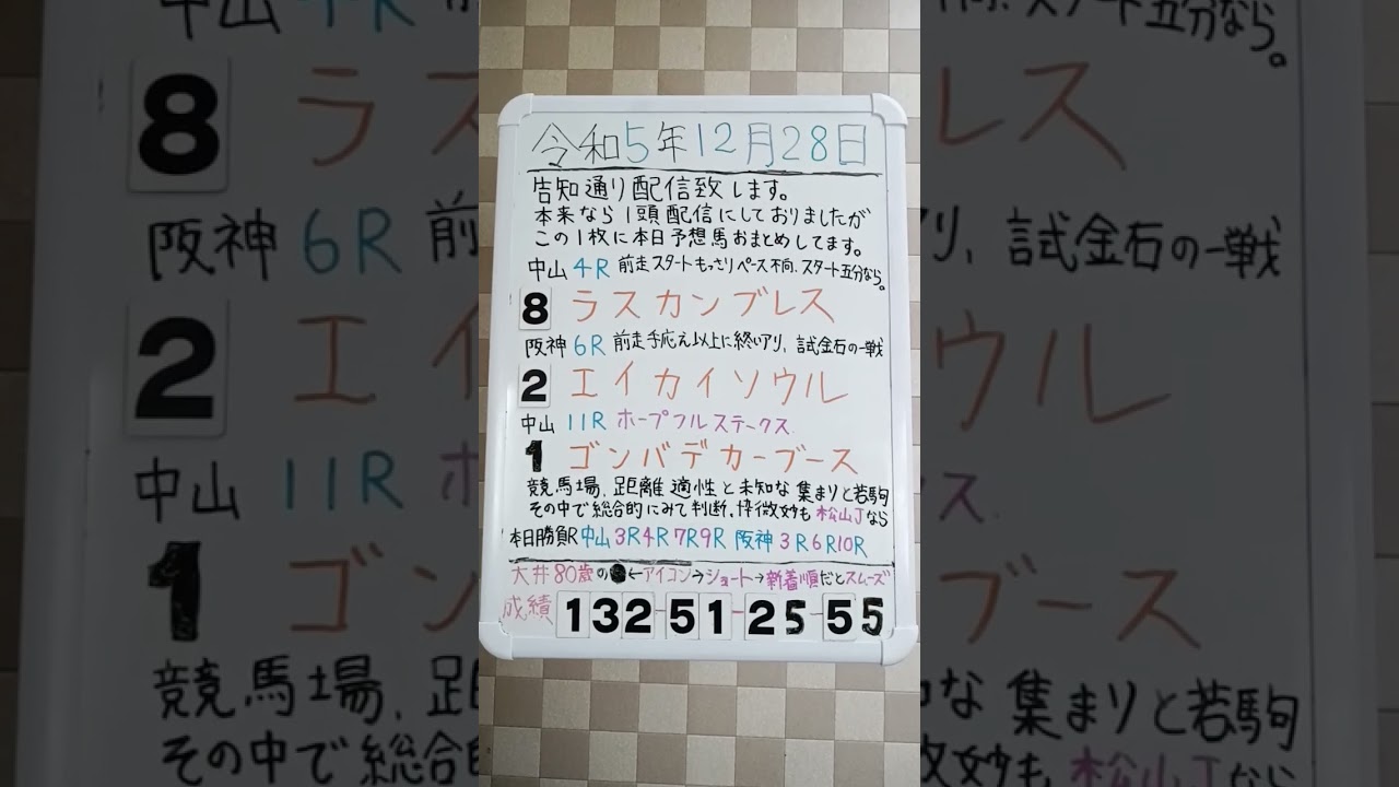 2023年12月28日競馬予想#shorts