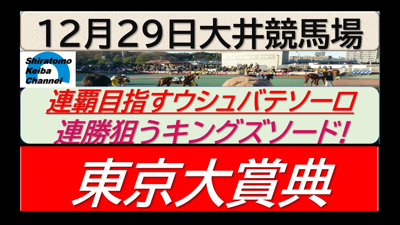 【競馬予想】GⅠ東京大賞典～２０２３年１２月２９日 大井競馬場 ：１２－３６