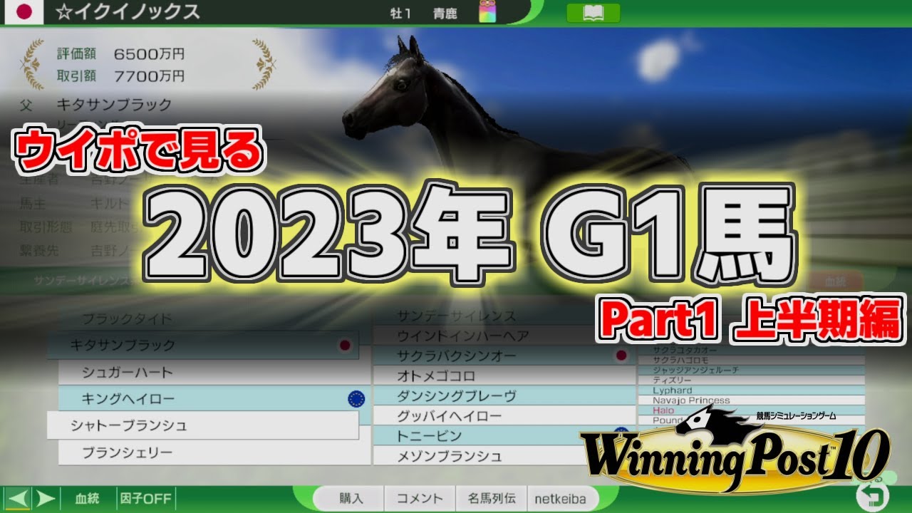 【 ウイポ10 】 ウイポで見る2023年G1馬 Part1上半期編
