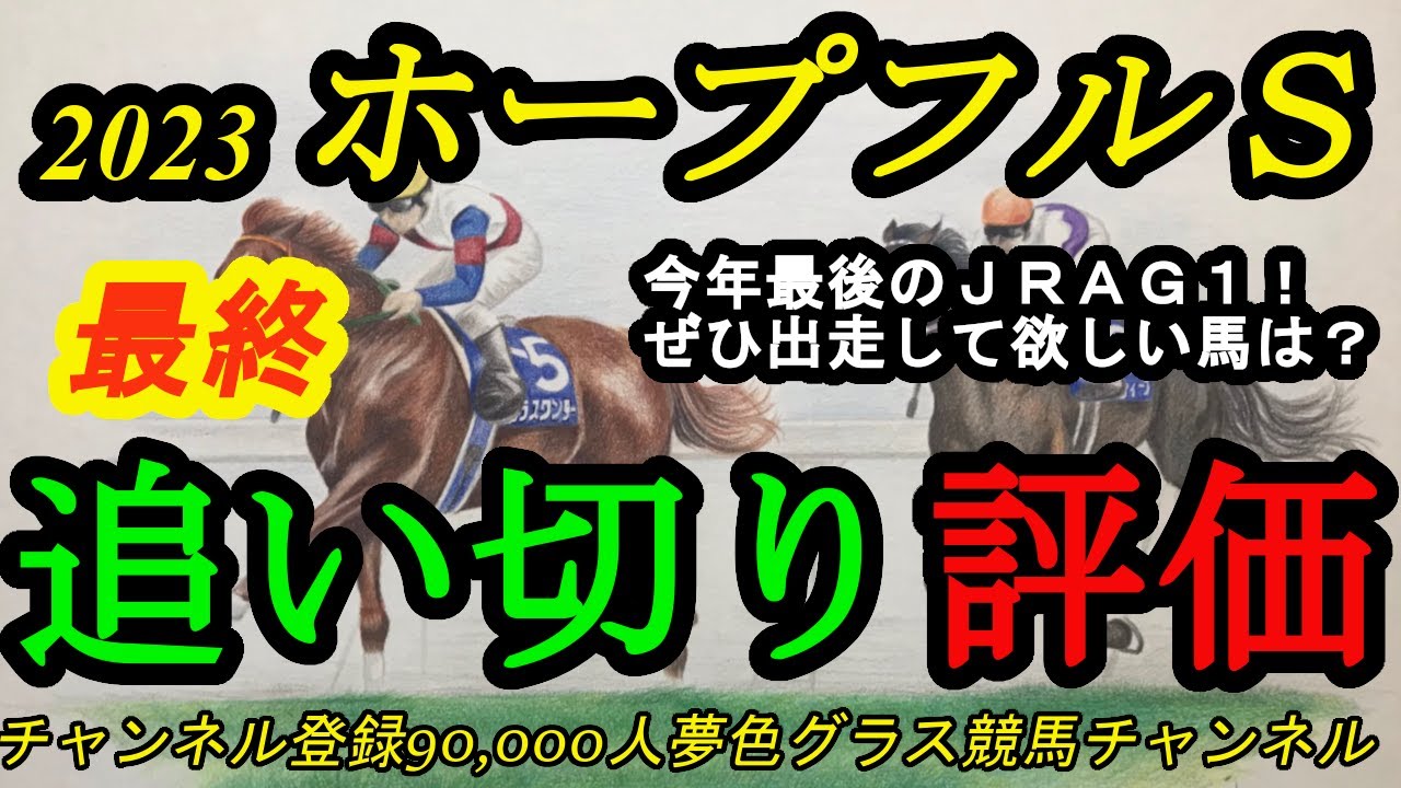 【最終追い切り評価】2023ホープフルステークス！2023年ラストG1！状態・素質の良い2歳馬は？ぜひ出走叶って欲しい馬も！