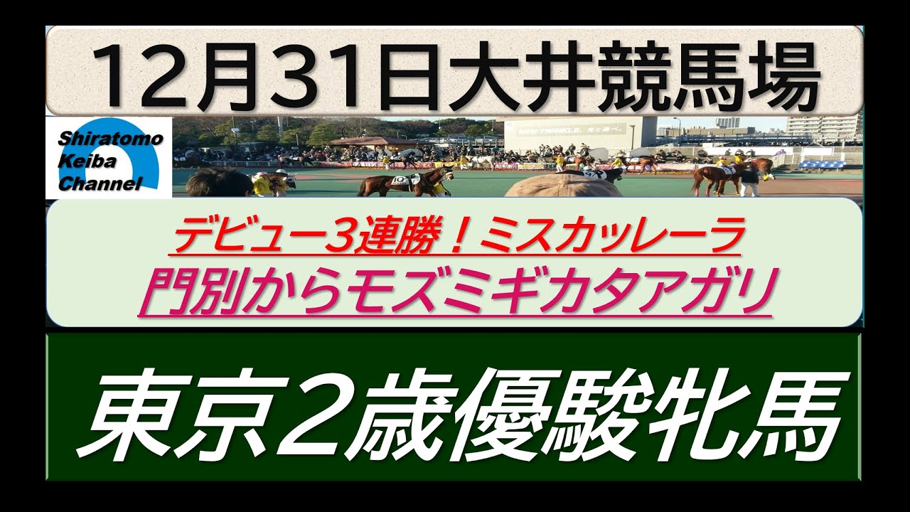 【競馬予想】SⅠ東京２歳優駿牝馬～２０２３年１２月３１日 大井競馬場 ：１２－４０