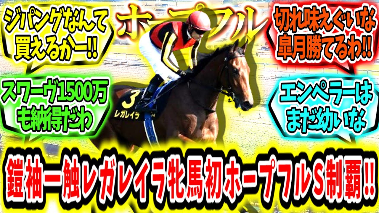 『並み居る牡馬も鎧袖一触‼レガレイラ牝馬初ホープフルS制覇‼』に対するみんなの反応【競馬の反応集】