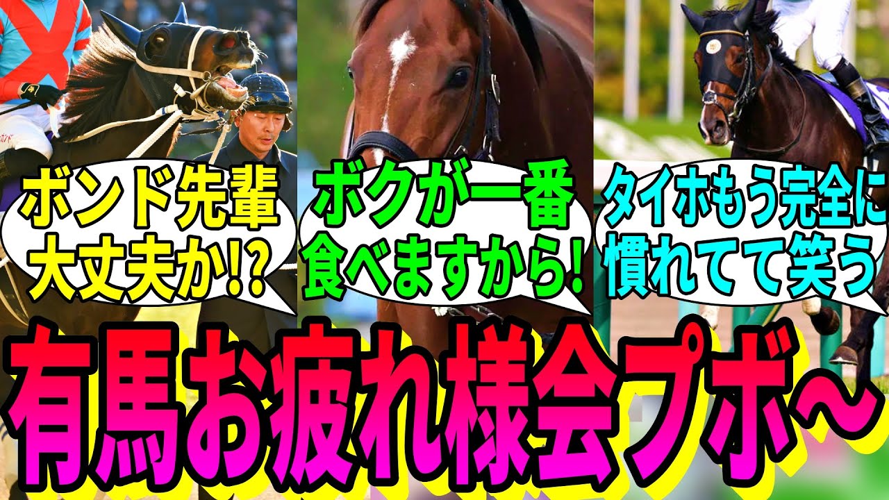 【競馬の反応集】「有馬記念お疲れ様会をやるプボ」に対する視聴者の反応集