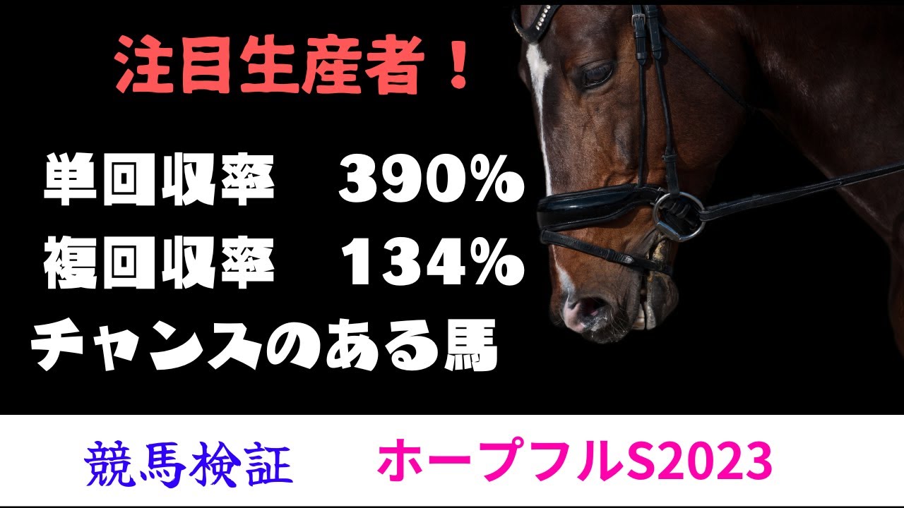 ホープフルステークス2023【競馬検証】｜偏りのある生産者