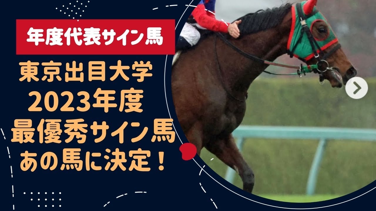 【2023年・JRA年度代表サイン馬】今年はこの馬に決定！