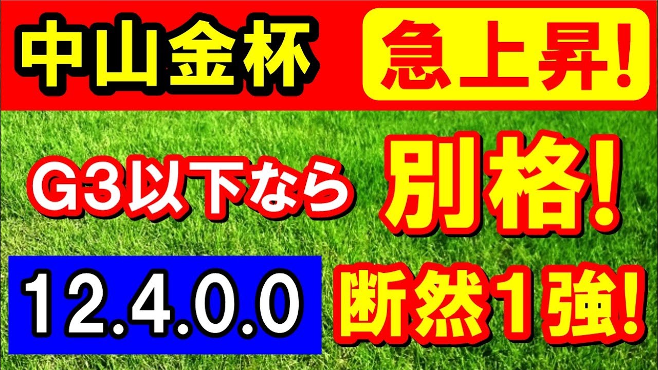 【 中山金杯 2024 】来たぞ 来たぞ！ Ｇ３以下なら 別格！（12-4-0-0）断然１強！