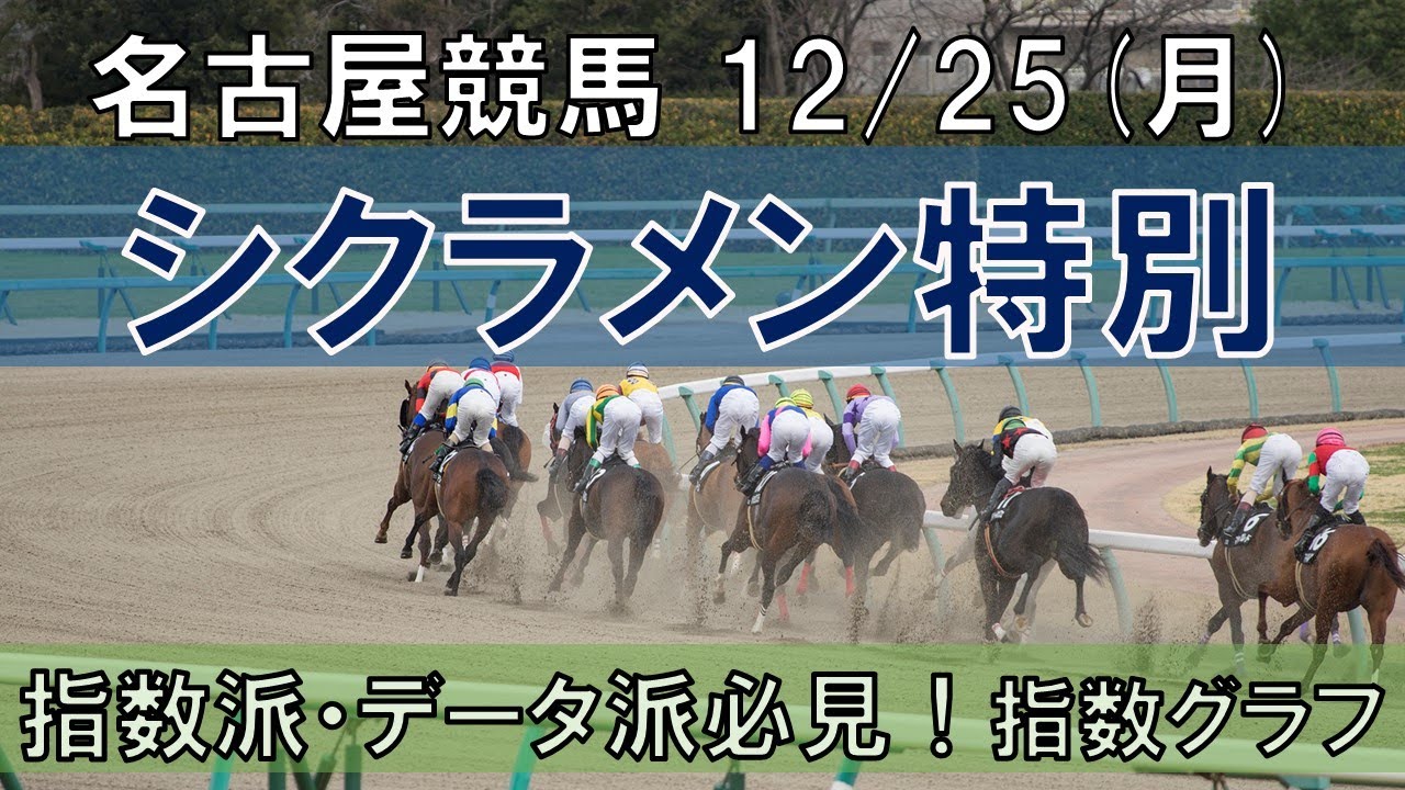 12/25(月) 名古屋競馬11R【シクラメン特別】《地方競馬 指数グラフ・予想・攻略》