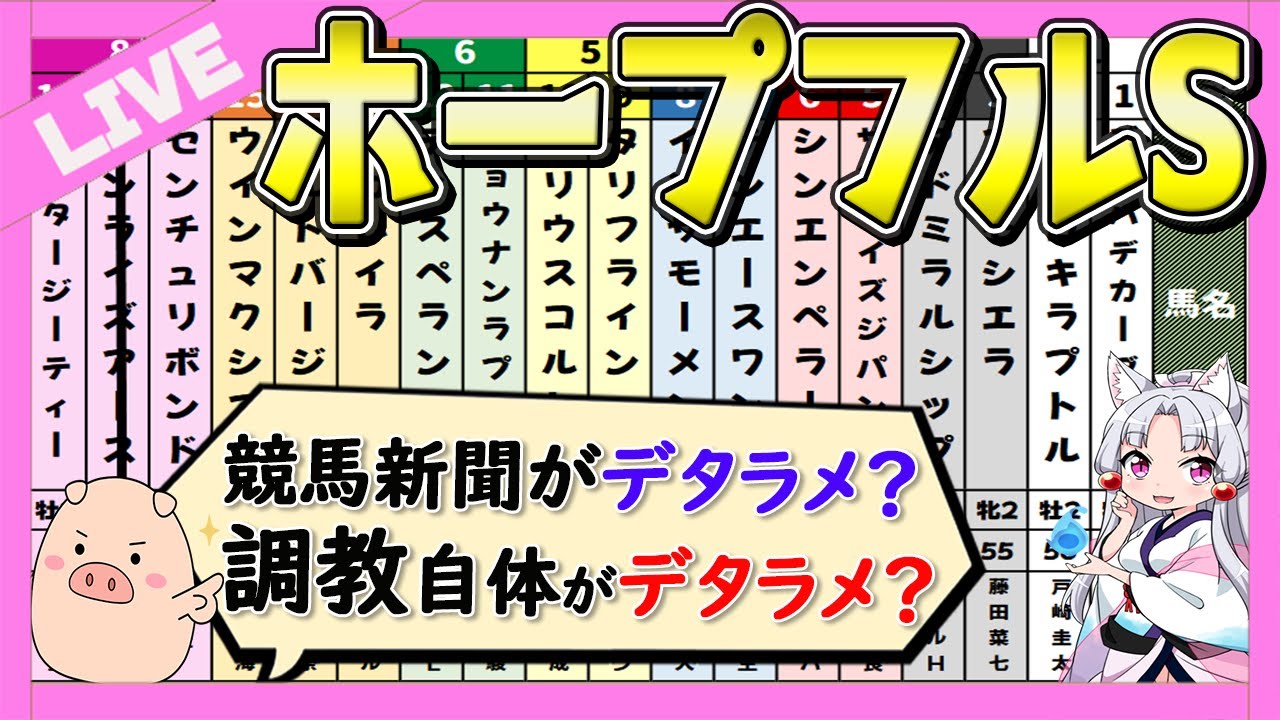 【謎調教を解説】ホープフルSの予想公開ライブ