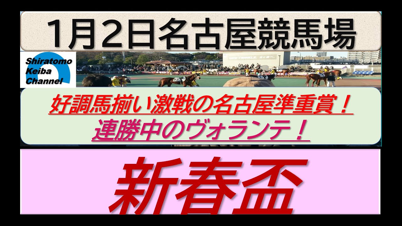 【競馬予想】準重賞・新春盃～２０２４年１月２日 名古屋競馬場 ：１－５