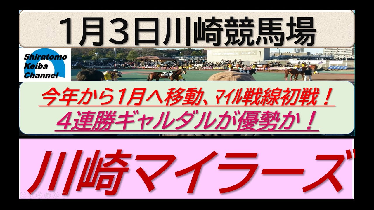 【競馬予想】SⅢ川崎マイラーズ　今年最初の南関重賞！～２０２４年１月３日 川崎競馬場 ：１－６