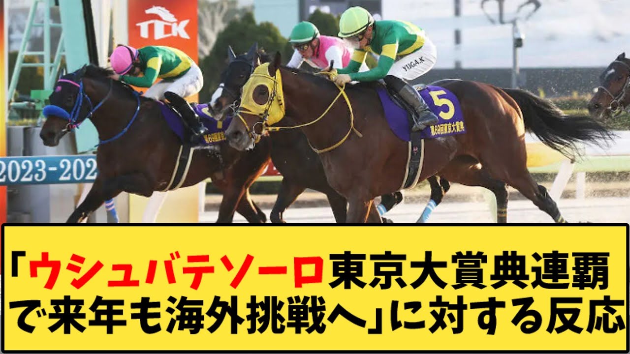 【競馬】「ウシュバテソーロ 東京大賞典連覇で来年も海外挑戦へ」に対する反応【反応集】