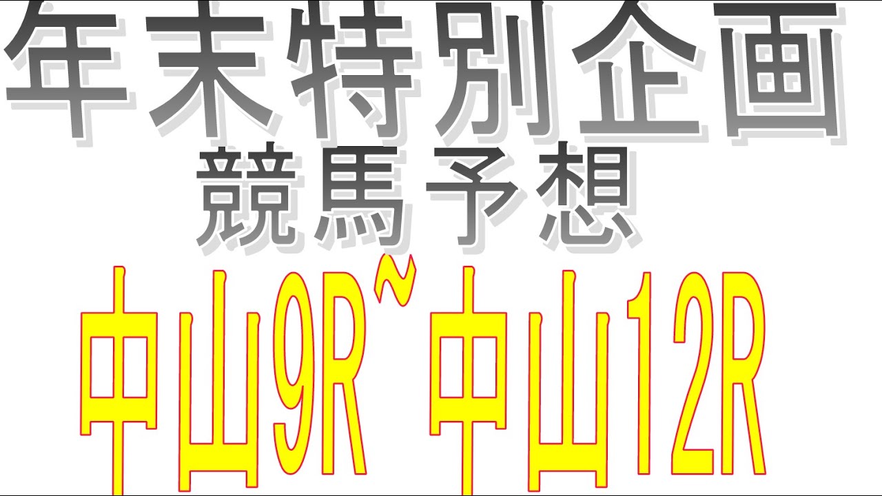 年末特別企画！競馬初心者がエクセルを使って中山9R~中山12R（ホープフルステークスを含む）を予想してみた！