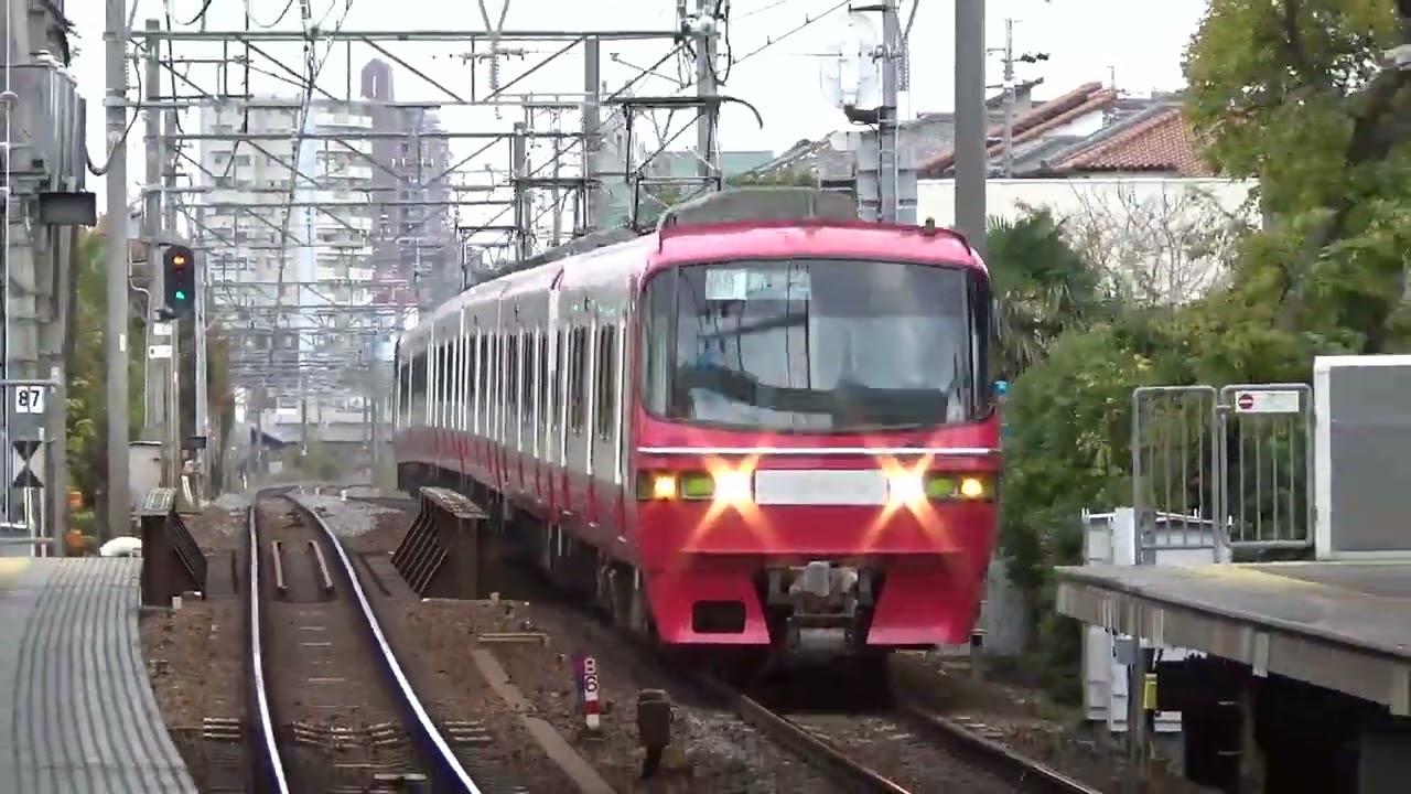 [爆音MH]なかなか鳴らない駅で吹鳴!名鉄1200系1111F快特新鵜沼行き 中京競馬場前駅通過ミュージックホーンフル