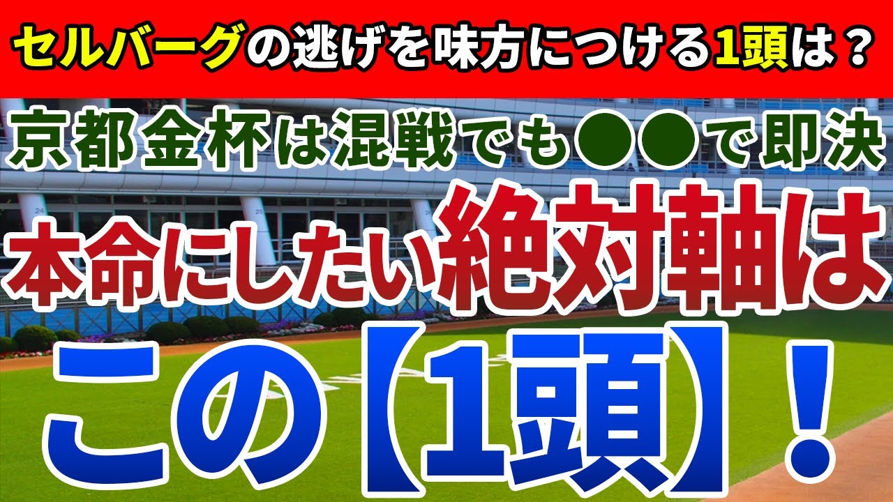 京都金杯2024【絶対軸1頭】公開！開幕週・コース形態・組み合わせから一択！高配当の立役者となる安心の絶対軸は？