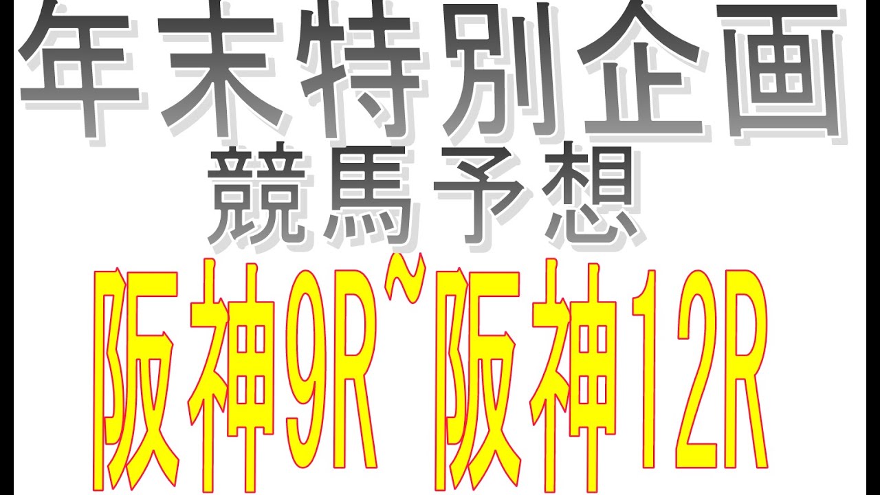 年末特別企画！競馬初心者がエクセルを使って阪神9R~阪神12Rを予想してみた！