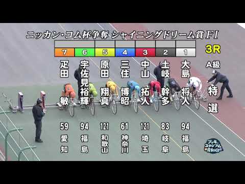 【岸和田競輪場】令和６年１月３日 3R ニッカン・コム杯 シャイニングドリーム賞 FⅠ　4日目【ブッキースタジアム岸和田】