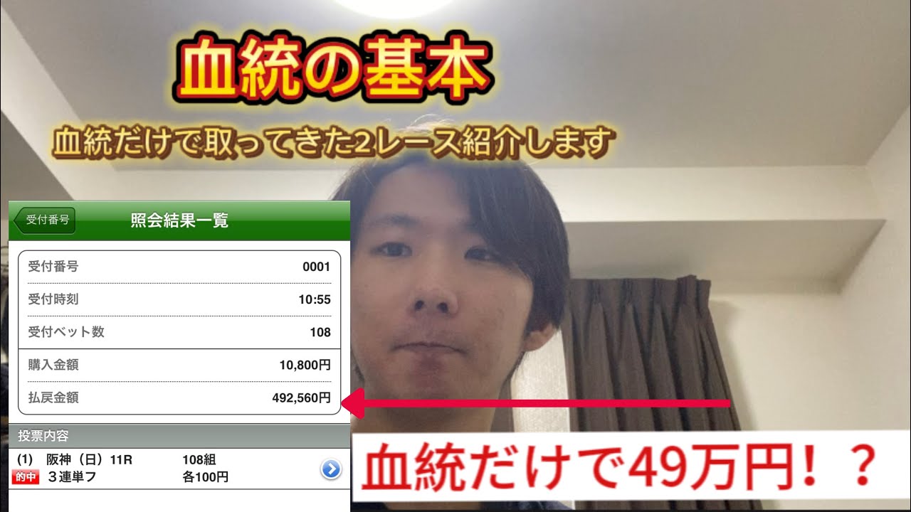【初心者向け】血統の基本　血統だけで49万円配当！？血統だけで狙える2レース紹介