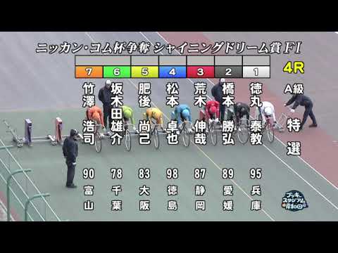 【岸和田競輪場】令和６年１月３日 4R ニッカン・コム杯 シャイニングドリーム賞 FⅠ　4日目【ブッキースタジアム岸和田】
