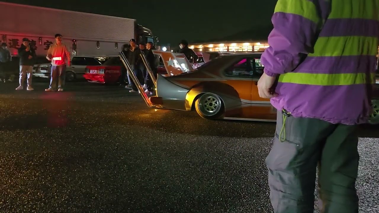 2024年1月3日グラチャン　某パーキング　街道レーサー　旧車　暴走族　暴走