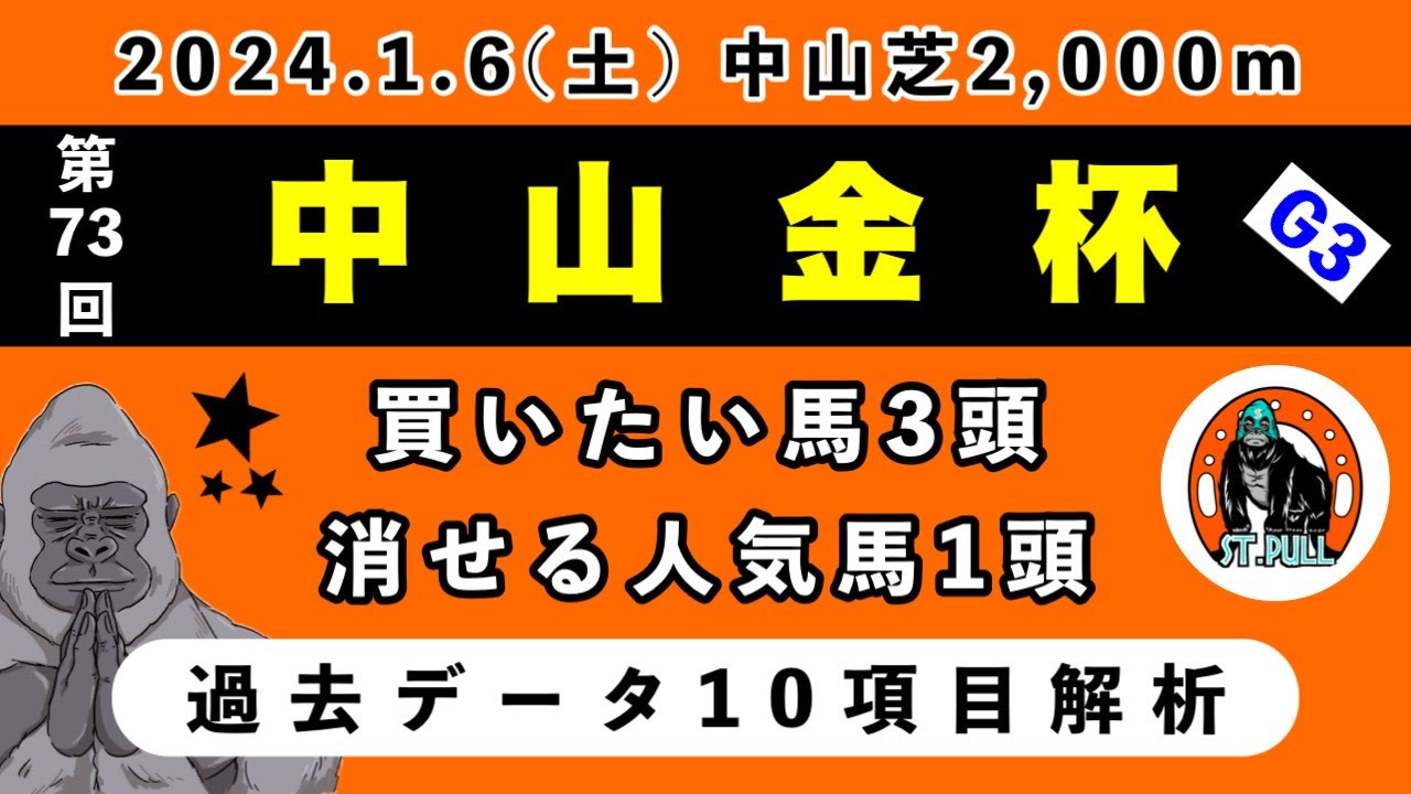 【中山金杯2024】過去データ10項目解析!!買いたい馬3頭と消せる人気馬1頭について(競馬予想)