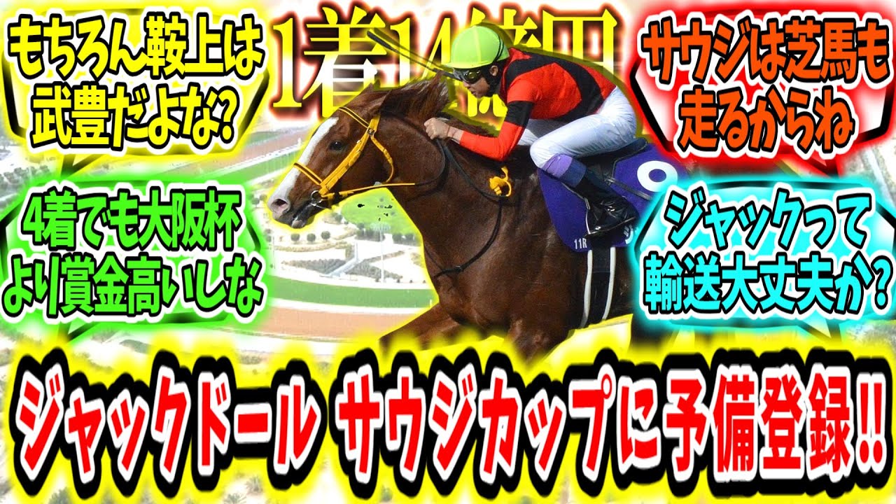 『世は大遠征時代‼ジャックドールサウジカップに登録‼』に対するみんなの反応【競馬の反応集】