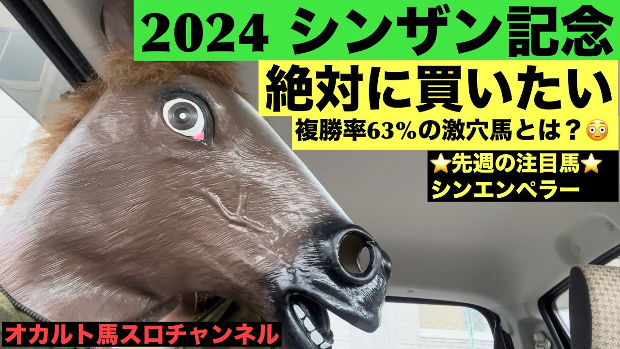 【2024.シンザン記念】複勝率63%の激穴馬とは⁉️オカルト注目馬3頭‼️