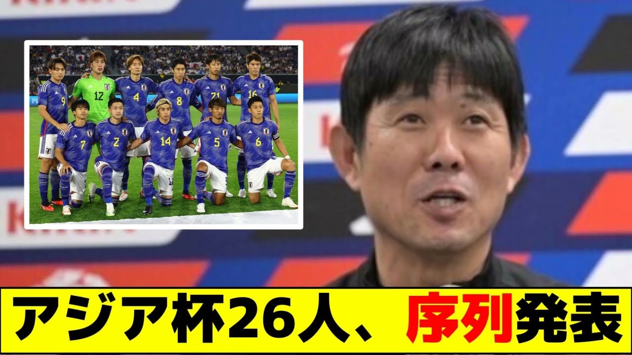 【初戦は1/14】アジア杯26人、序列発表