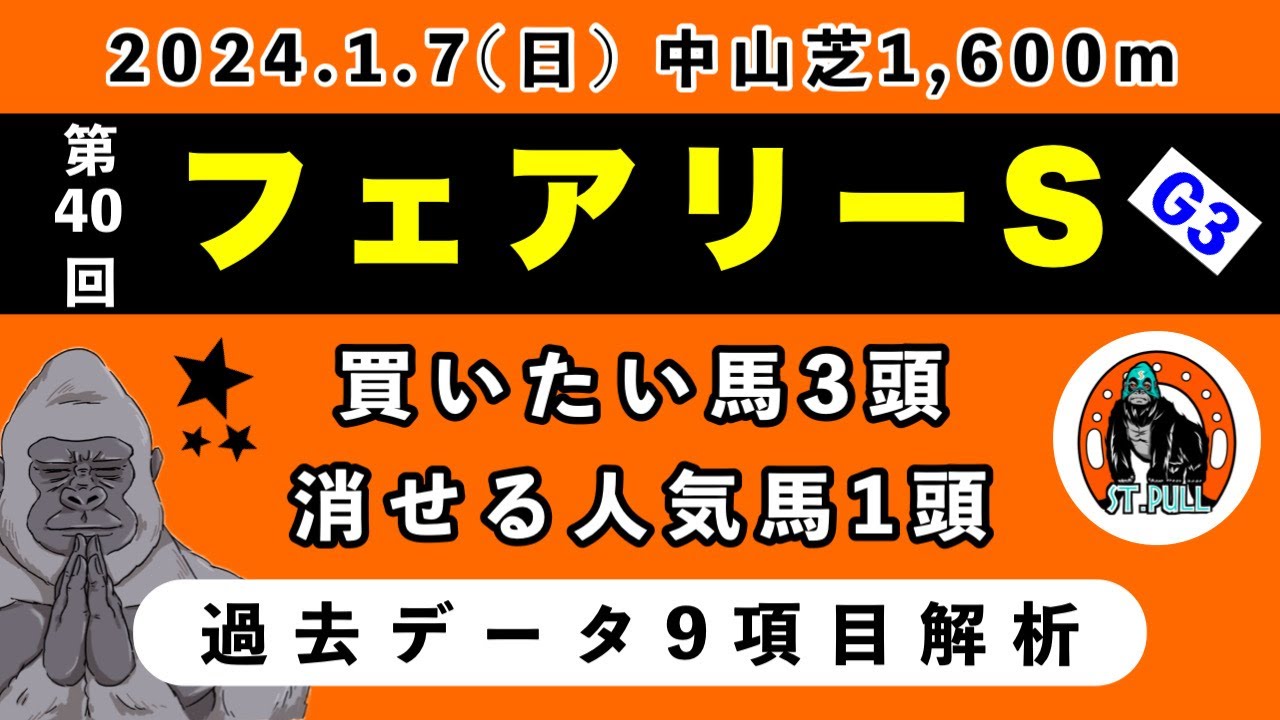 【フェアリーステークス2024】過去データ9項目解析!!買いたい馬3頭と消せる人気馬1頭について(競馬予想)