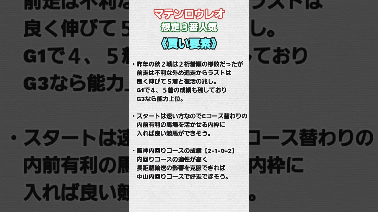 #競馬 #競馬予想 #中山金杯2024