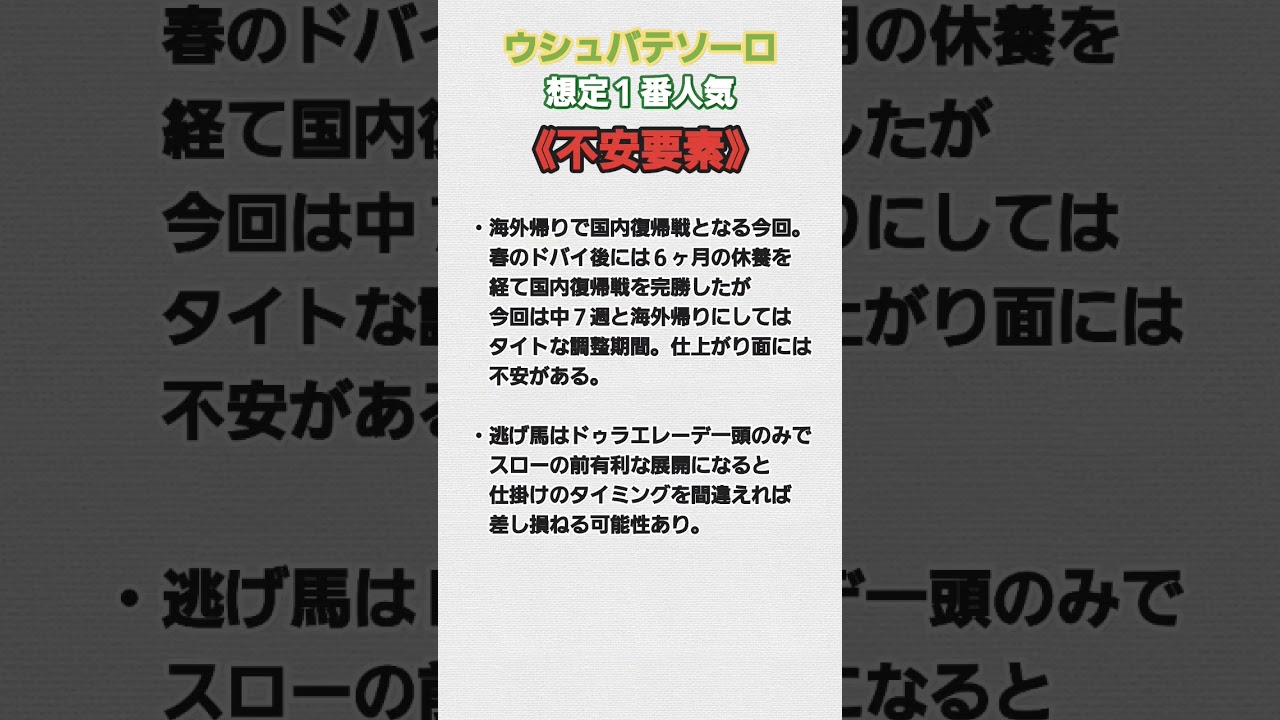 #競馬 #東京大賞典2023 #競馬予想 #ウシュバテソーロ