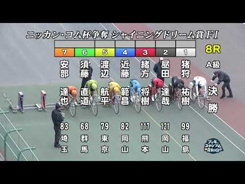【岸和田競輪場】令和６年１月３日 8R ニッカン・コム杯 シャイニングドリーム賞 FⅠ　4日目【ブッキースタジアム岸和田】