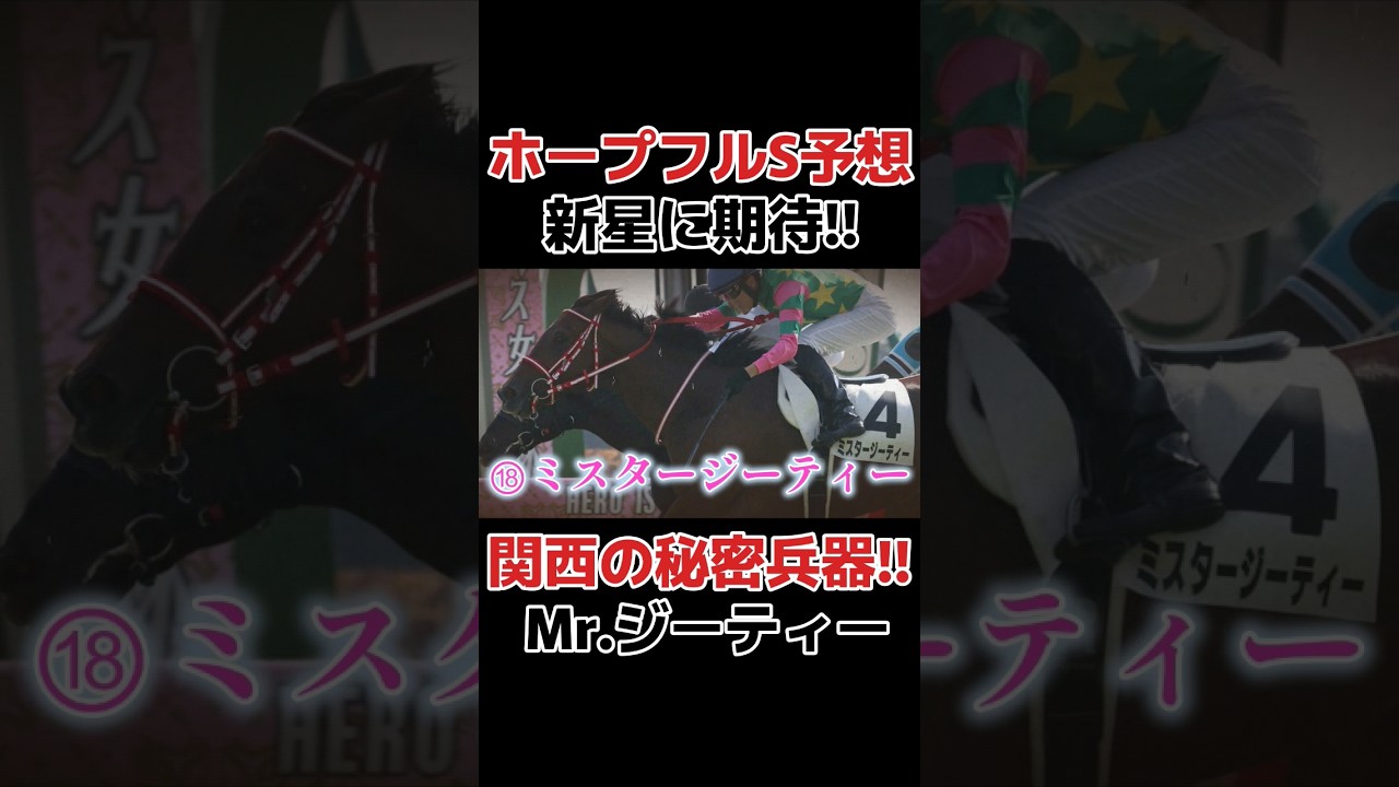 【ホープフルS予想】関西の秘密兵器！！ミスタージーティー　#競馬 #競馬予想 #武豊 #有馬記念 #ホープフルステークス #ホープフルs